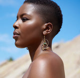 The Paige Earring - Olive Jade
