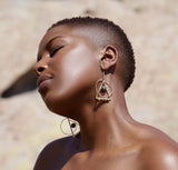 The Paige Earring - Olive Jade