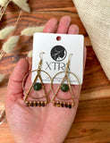The Paige Earring - Olive Jade