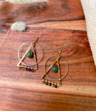 The Paige Earring - Olive Jade