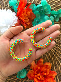The Reese Hoop - Neon Confetti