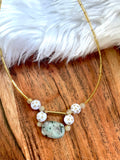 The Dawn Necklace - Beaded Jasper Gemstone Collar Necklace