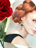 The Athalia Earring - Emerald Green