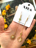 The Sun and Moon Earring - 12 Birthstone Options