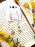 The Sun and Moon Earring - 12 Birthstone Options
