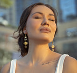 The Bella Earring - Spider Web Jasper
