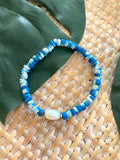 Tie Dyed Coconut Shell Bracelet Set