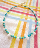 D103 - Colorful White Quartz Teardrop Necklace