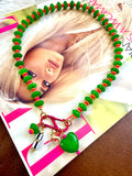 The Cabana Cutie Carabiner Necklace (Charms Compatible with Create Your Own Huggie Hoops)