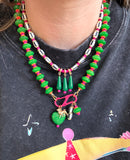 The Cabana Cutie Carabiner Necklace (Charms Compatible with Create Your Own Huggie Hoops)