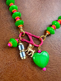 The Cabana Cutie Carabiner Necklace (Charms Compatible with Create Your Own Huggie Hoops)