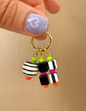 Create Your Own Huggie Hoops // Colorful, Eclectic // 42 Charm Options