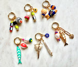 Create Your Own Huggie Hoops // Colorful, Eclectic // 42 Charm Options