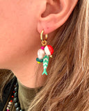 Create Your Own Huggie Hoops // Colorful, Eclectic // 42 Charm Options