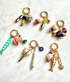 Create Your Own Huggie Hoops // Colorful, Eclectic // 42 Charm Options