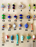 Create Your Own Huggie Hoops // Colorful, Eclectic // 42 Charm Options