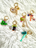 Create Your Own Huggie Hoops // Colorful, Eclectic // 42 Charm Options