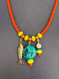 The Citrus Splash Necklace - Custom Initial Charm