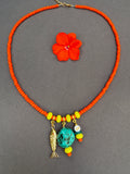 The Citrus Splash Necklace - Custom Initial Charm