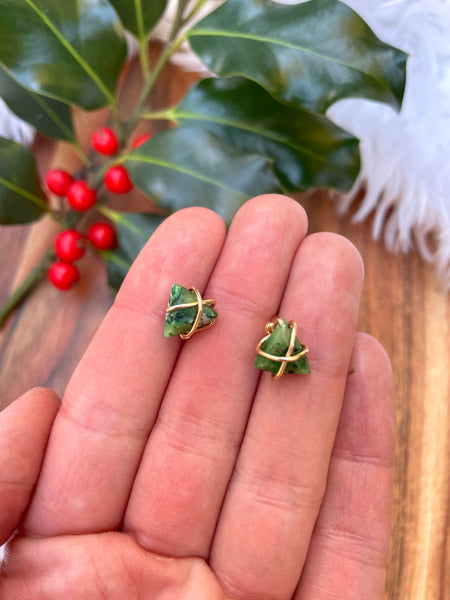 The Cleo Stud - Green Jasper – XTRA by Stacey