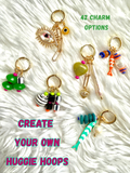 Create Your Own Huggie Hoops // Colorful, Eclectic // 42 Charm Options