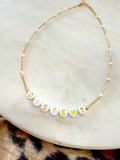 DISSENT Necklace – Beaded Pearl Activist Necklace