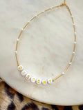 DISSENT Necklace – Beaded Pearl Activist Necklace