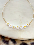 DISSENT Necklace – Beaded Pearl Activist Necklace