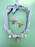 The Harbor Stripe Scarf Necklace