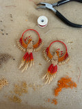 Hand Beaded Phoenix Earrings