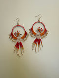 Hand Beaded Phoenix Earrings