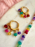 Kaleidoscope Huggie Hoops