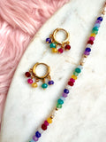 Kaleidoscope Huggie Hoops