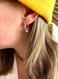 Kaleidoscope Huggie Hoops