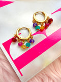 Kaleidoscope Huggie Hoops