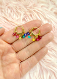 Kaleidoscope Huggie Hoops
