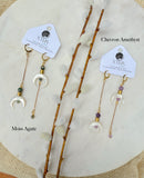 The Melisandra Earring - Moss Agate