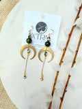 The Sasha Earring - Olive Jade