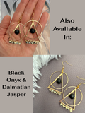 The Paige Earring - Olive Jade