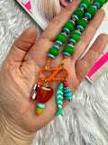 The Palm Pop Carabiner Necklace (Charms Compatible with Create Your Own Huggie Hoops)