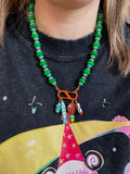 The Palm Pop Carabiner Necklace (Charms Compatible with Create Your Own Huggie Hoops)