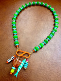 The Palm Pop Carabiner Necklace (Charms Compatible with Create Your Own Huggie Hoops)