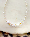 PERSIST Necklace - Freshwater Pearl Feminist Necklace