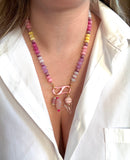 The Petal Party Carabiner Necklace (Charms are Interchangeable with Create Your Own Huggie Hoops)