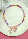 The Petal Party Carabiner Necklace (Charms are Interchangeable with Create Your Own Huggie Hoops)