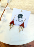 The Makeda Earring - Red Stone