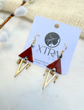 The Makeda Earring - Red Stone