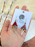 The Makeda Earring - Red Stone
