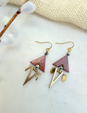 The Makeda Earring - Red Stone