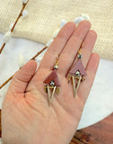 The Makeda Earring - Red Stone